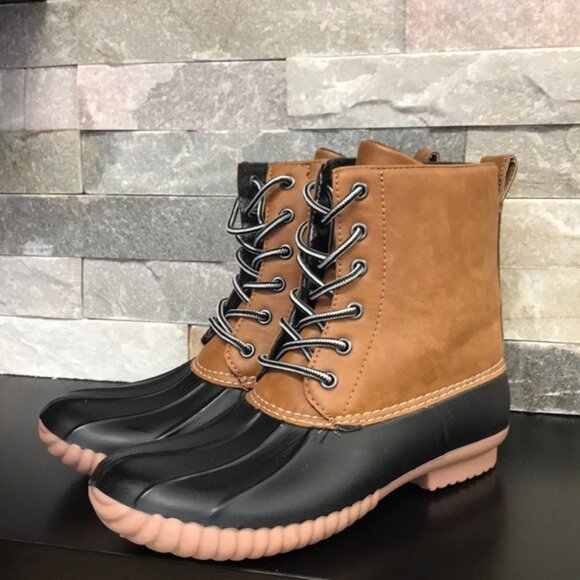 Report Upton Tan Black Rain Duck Boots - Picture 3 of 5